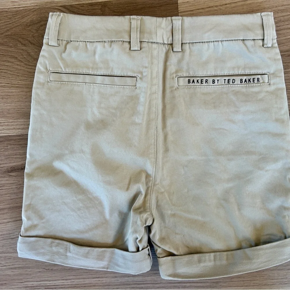 Baker By Ted Baker Khaki Dress Shorts With Adjustable Waist Boys Size 9 Years